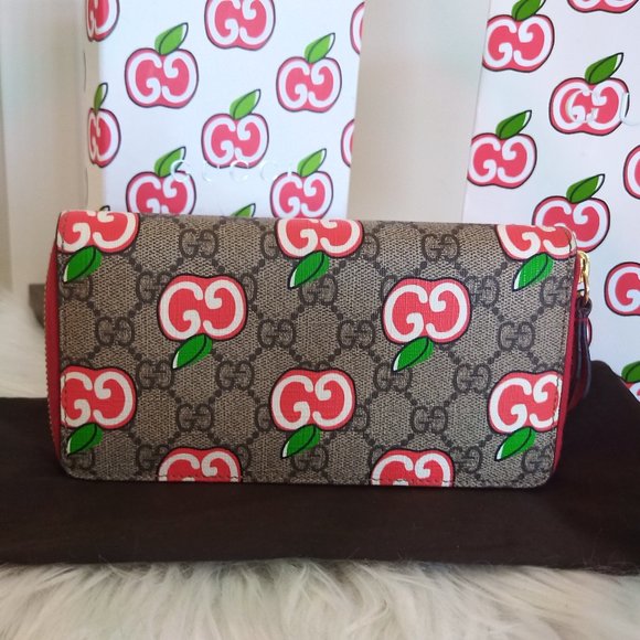 🍎AMAZING EUC! Gucci GG Supreme Ltd Ed Zippy Long Wallet w/ Dust Bag & Box🍎 - Picture 2 of 15